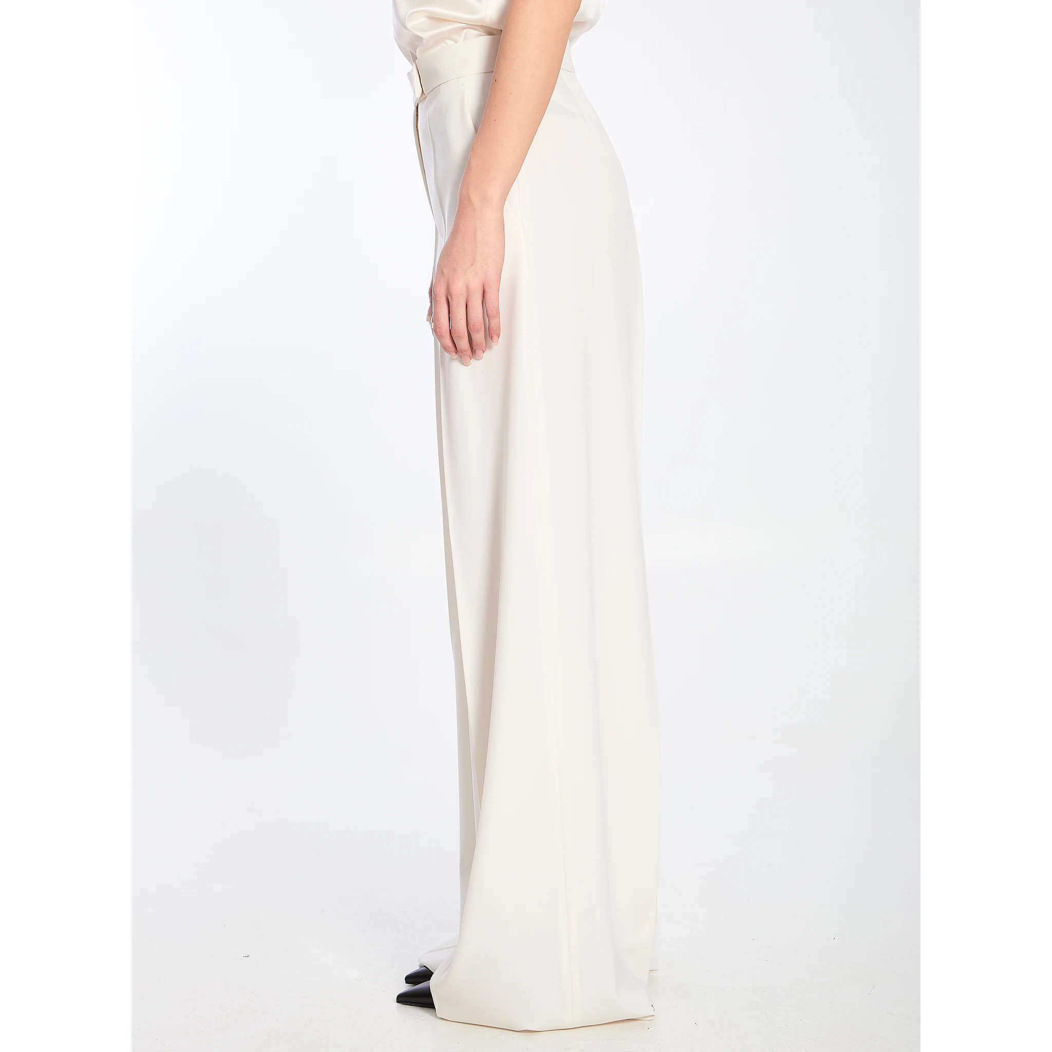 Gabardine wool trousers