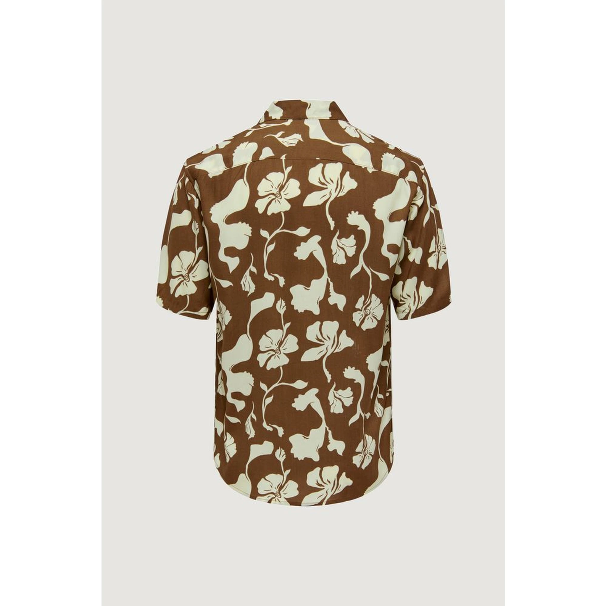 Brown Viscose Shortsleeve Shirt
