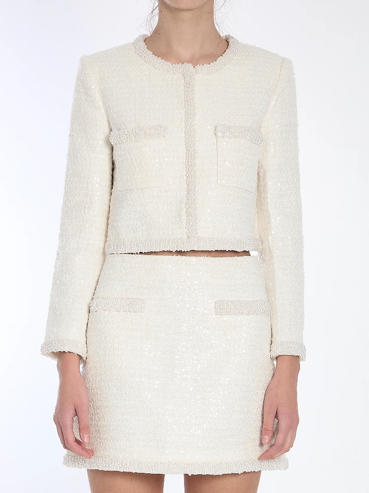 Pearl trim jacket