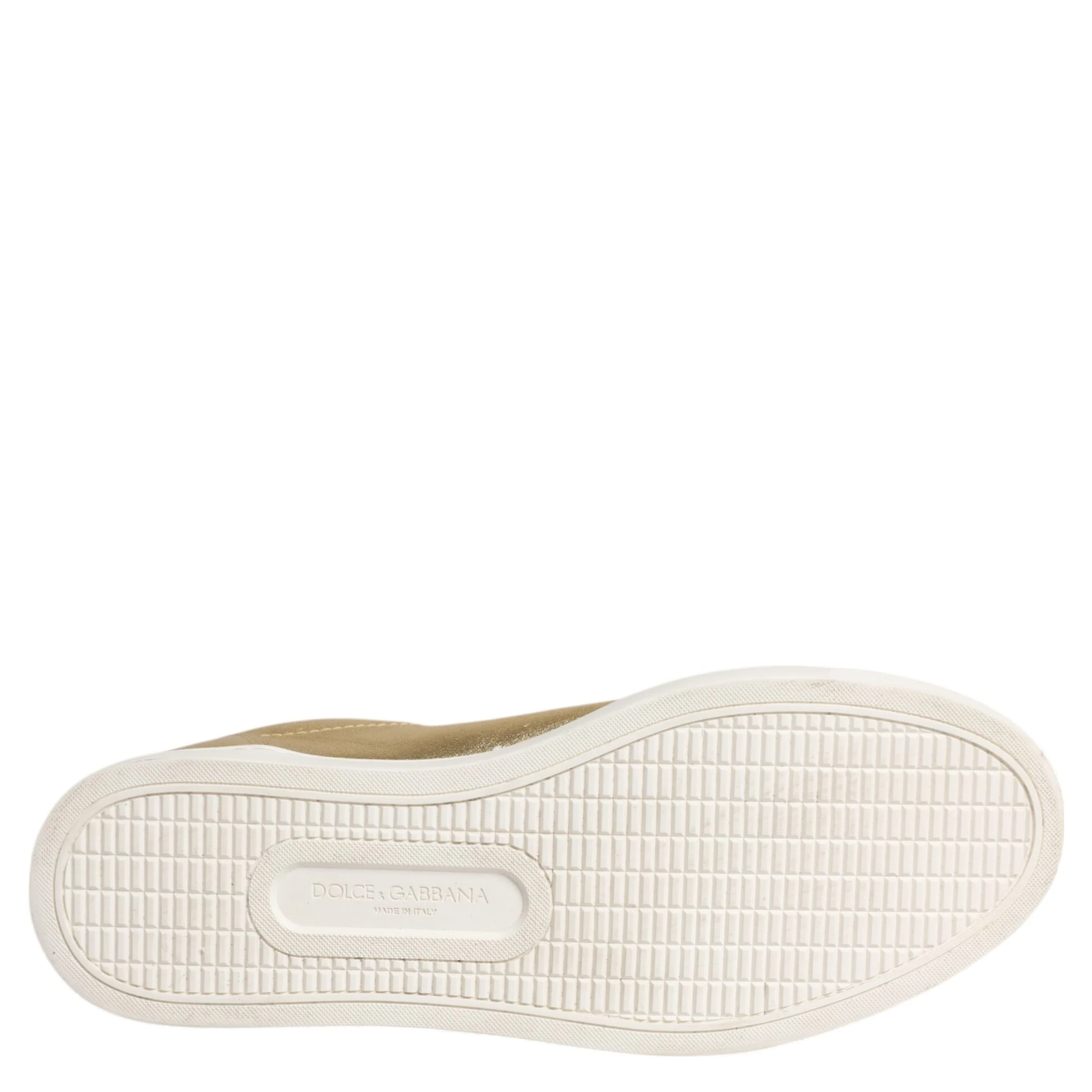 Gold Leather Logo London Men Sneakers Shoes