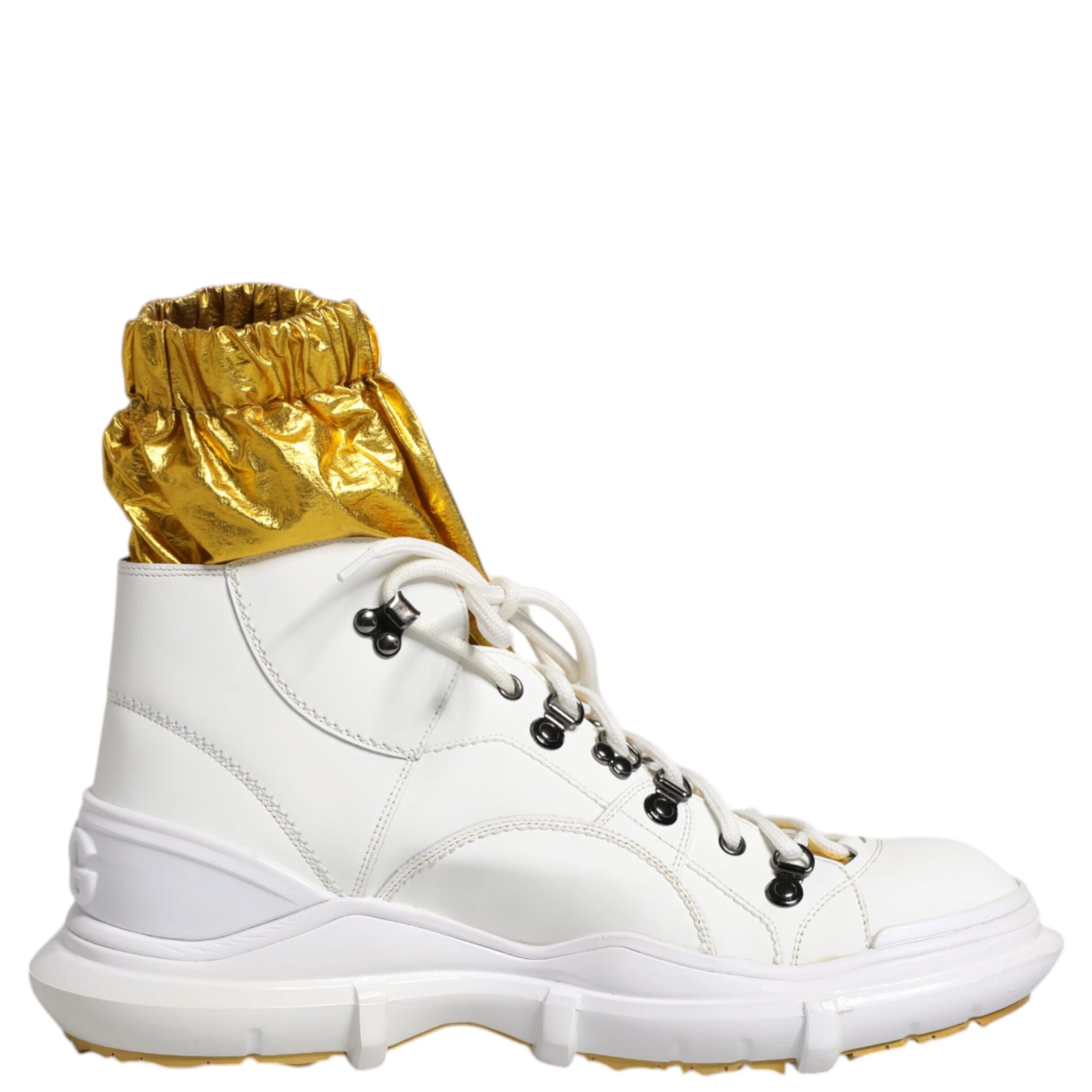 White Nylon Galileo High Top Sneakers Shoes