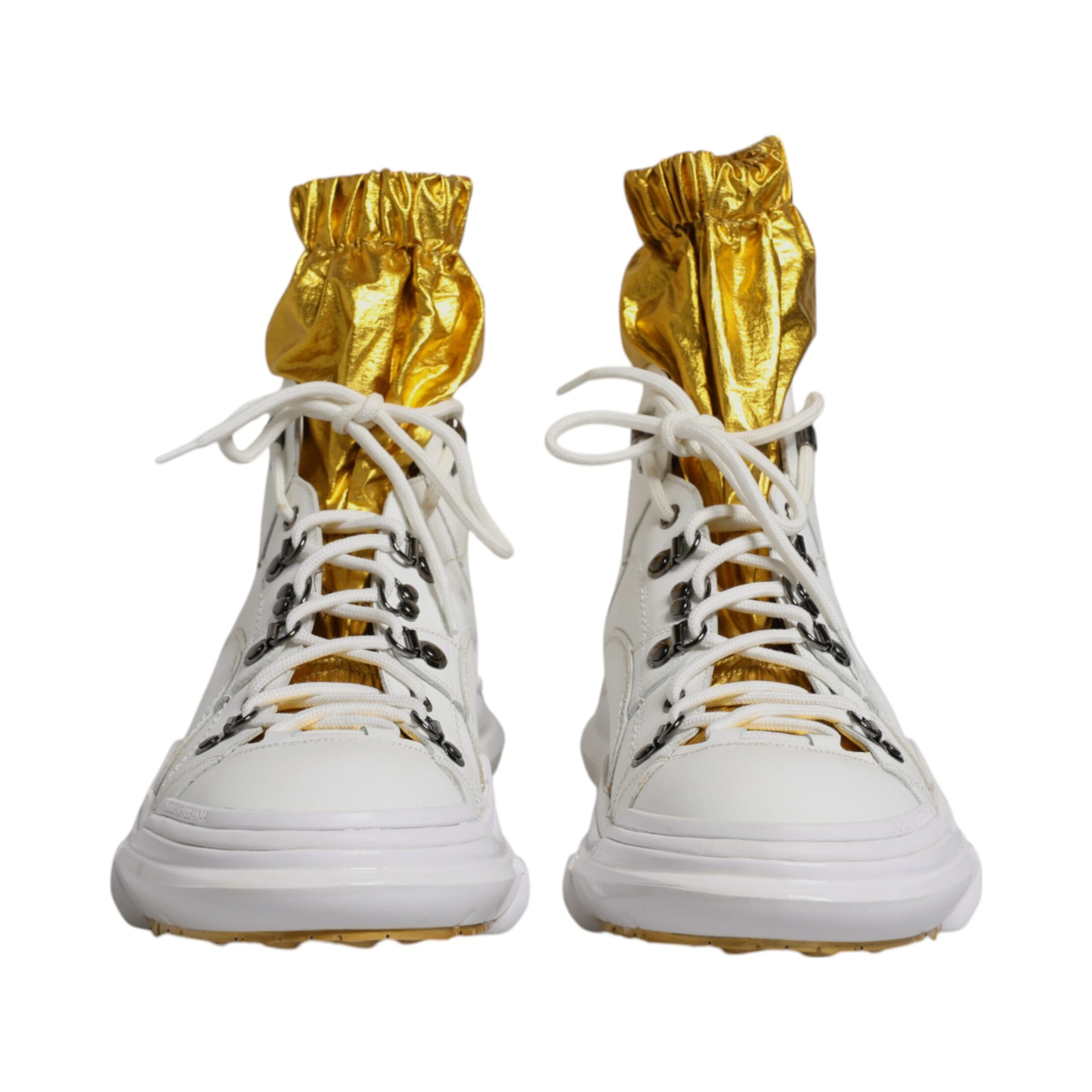 White Nylon Galileo High Top Sneakers Shoes