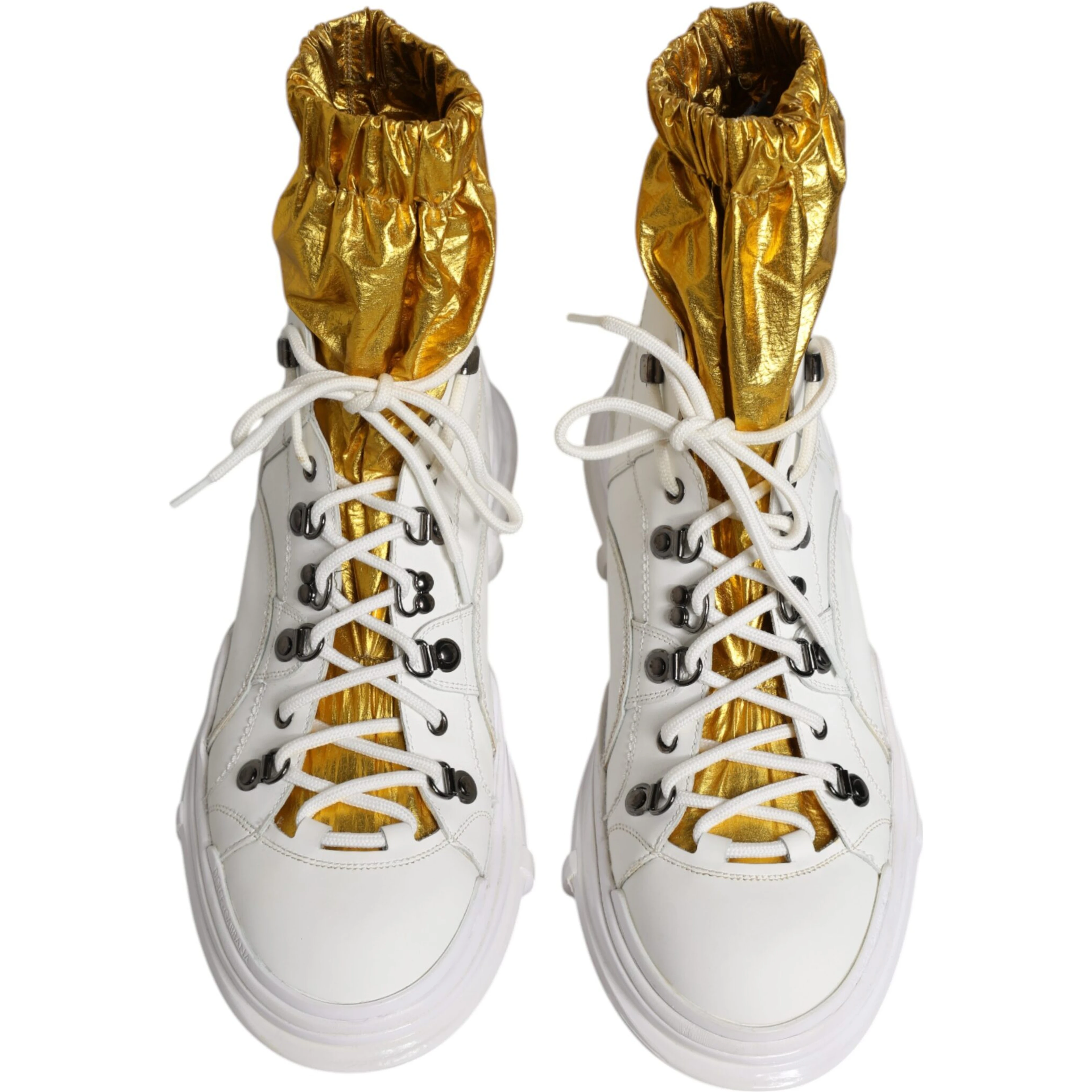 White Nylon Galileo High Top Sneakers Shoes