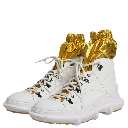 White Nylon Galileo High Top Sneakers Shoes