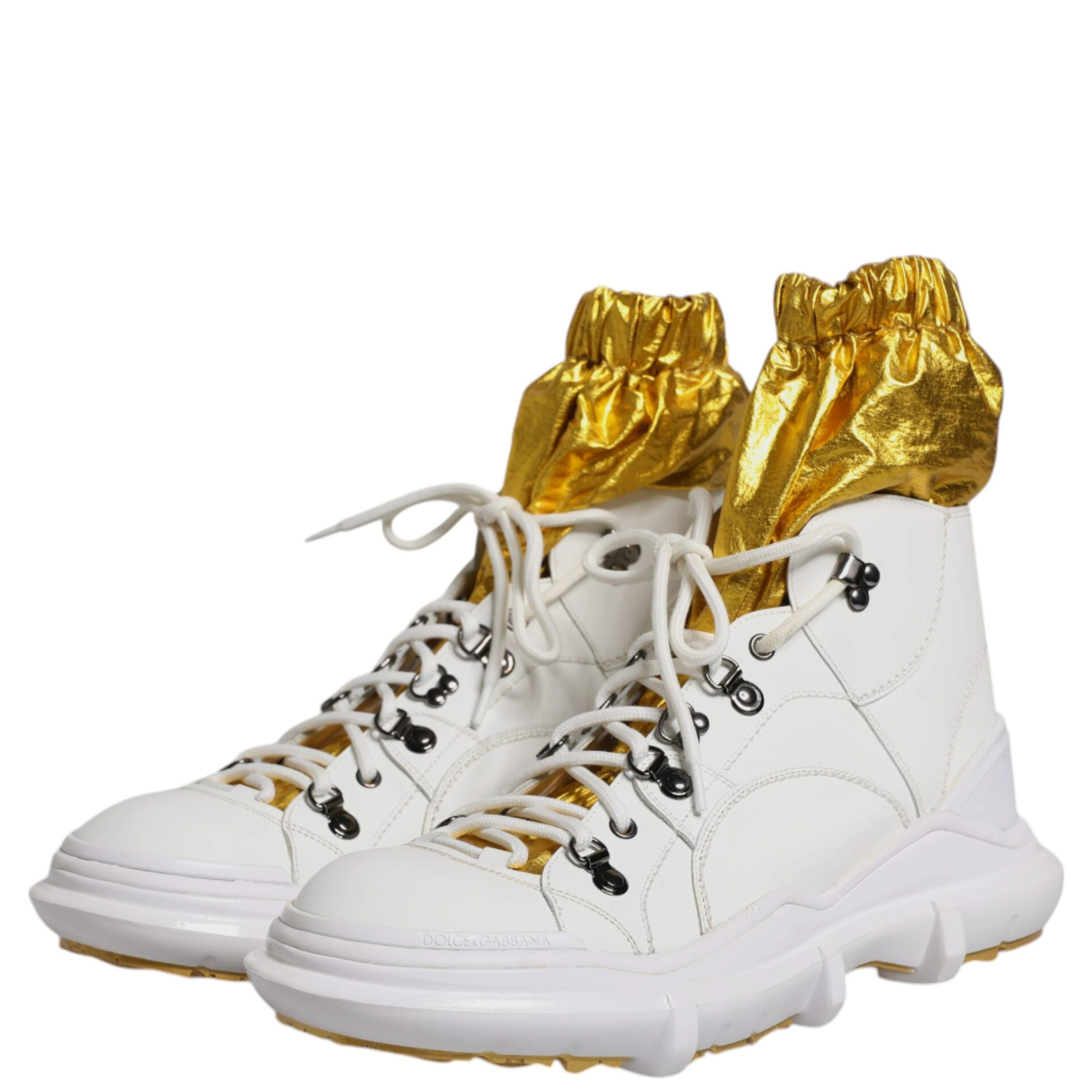 White Nylon Galileo High Top Sneakers Shoes