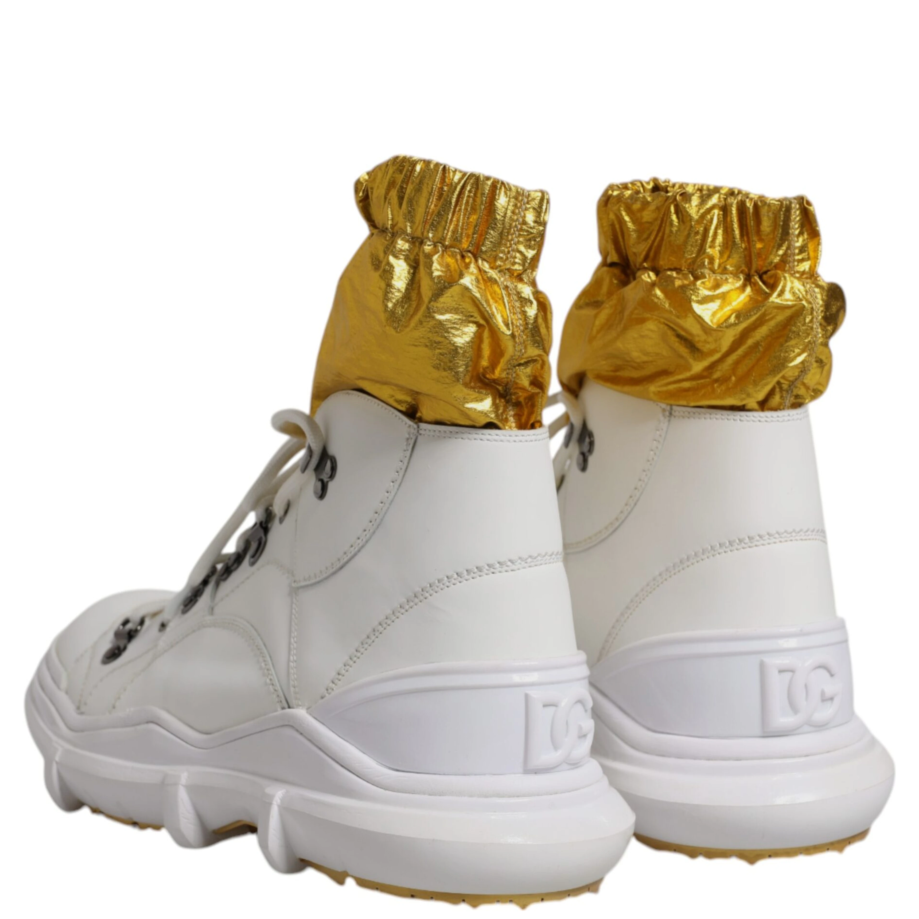 White Nylon Galileo High Top Sneakers Shoes