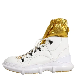 White Nylon Galileo High Top Sneakers Shoes