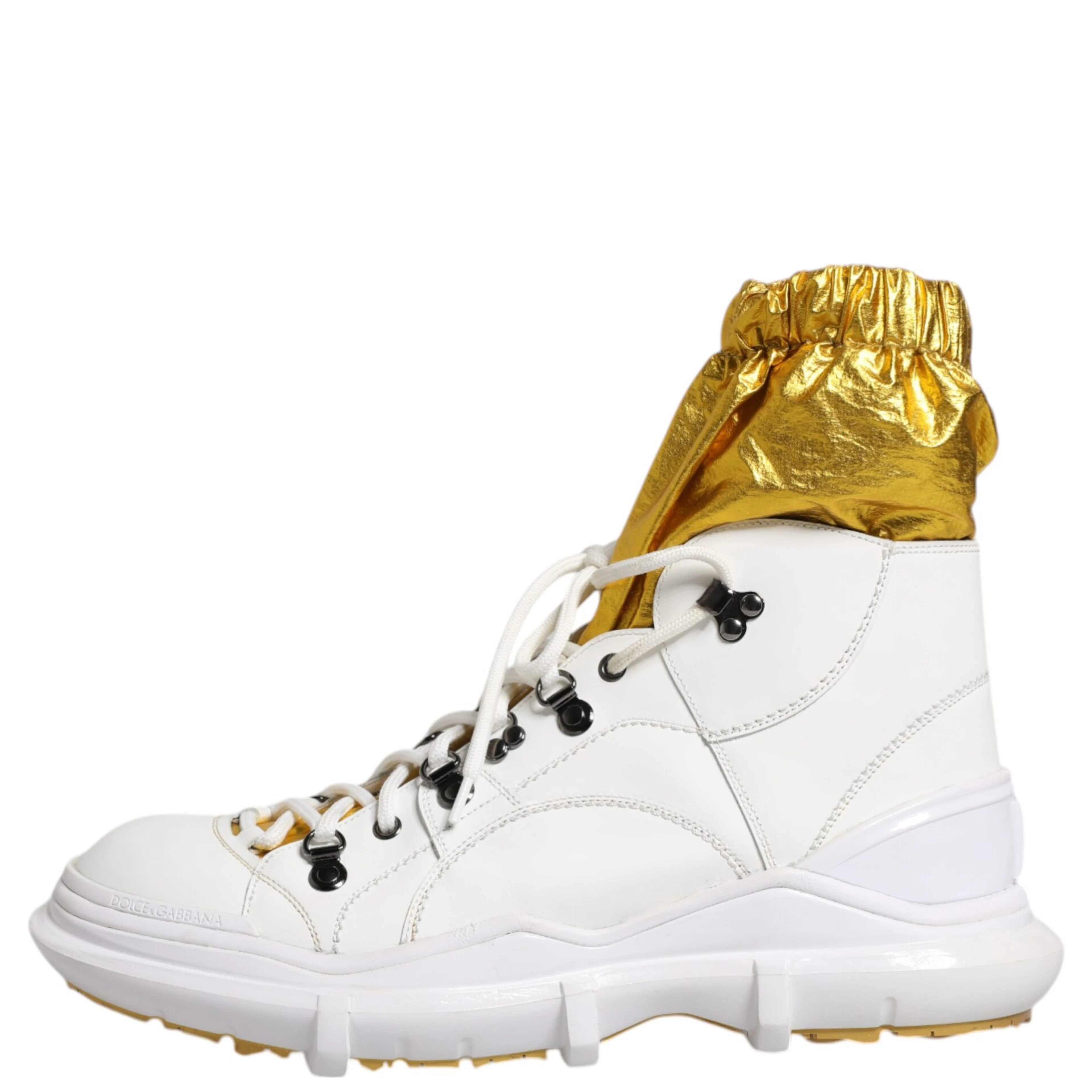 White Nylon Galileo High Top Sneakers Shoes