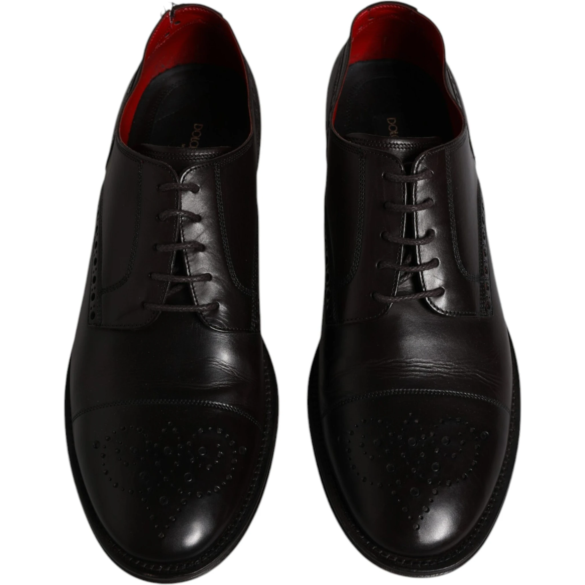 Black Calfskin Leather Derby Men Dress Shoes