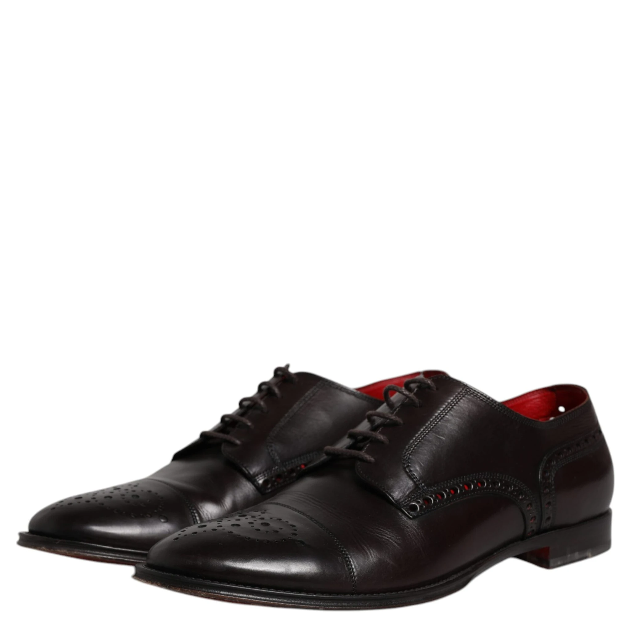 Black Calfskin Leather Derby Men Dress Shoes