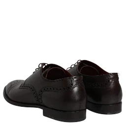 Black Calfskin Leather Derby Men Dress Shoes