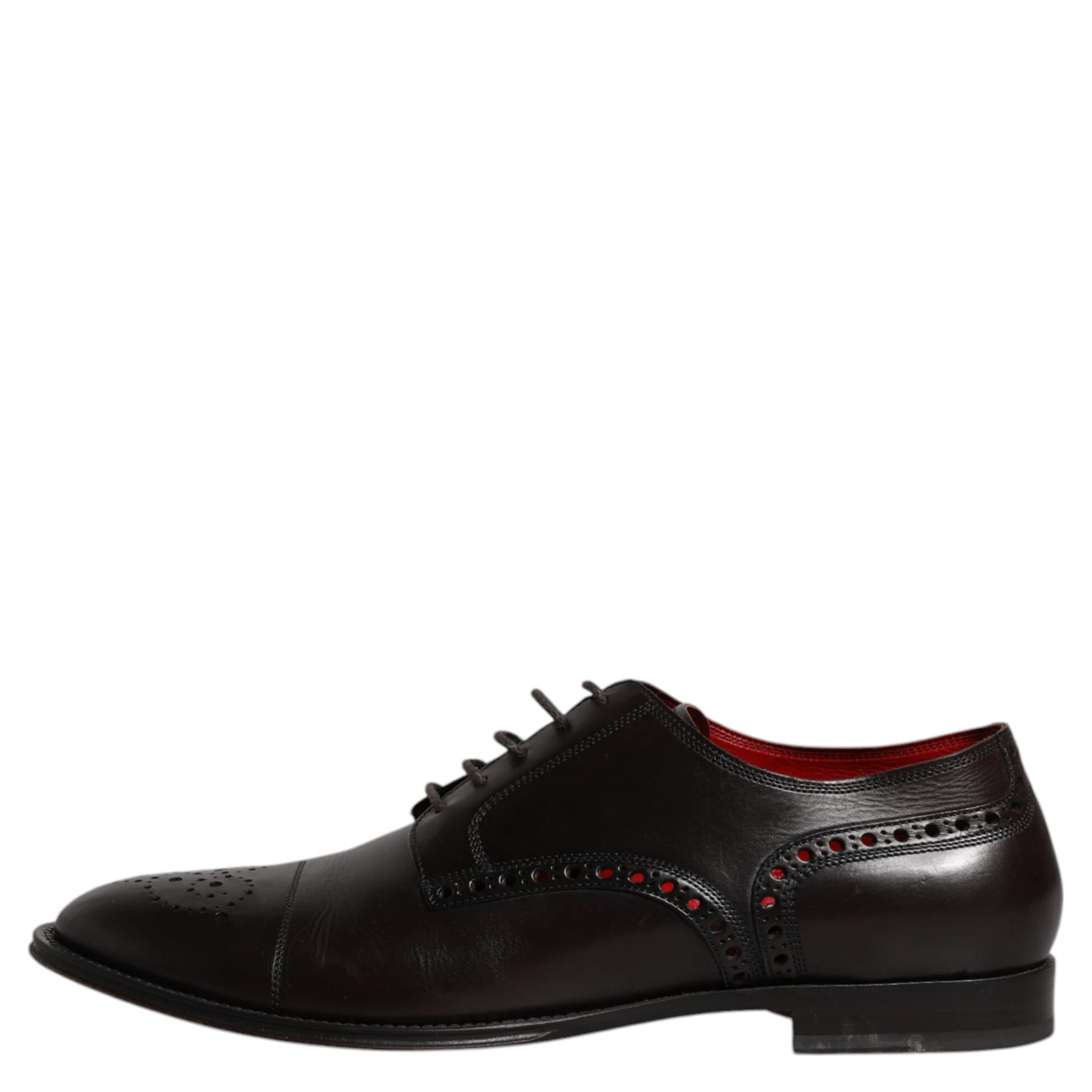 Black Calfskin Leather Derby Men Dress Shoes