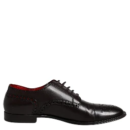 Black Calfskin Leather Derby Men Dress Shoes