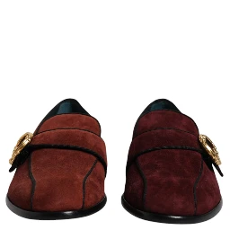 Bordeaux Suede Loafers Formal Men Dress Shoes