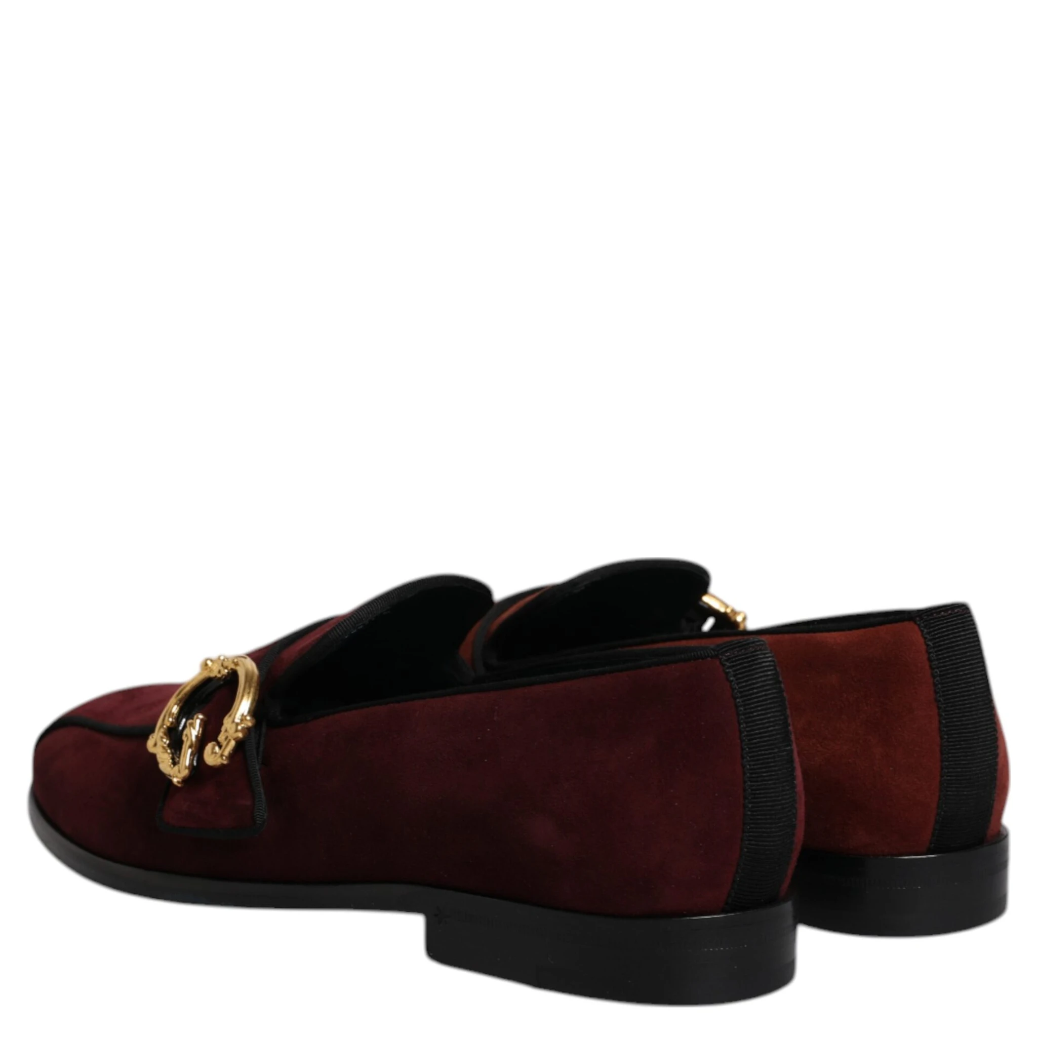 Bordeaux Suede Loafers Formal Men Dress Shoes