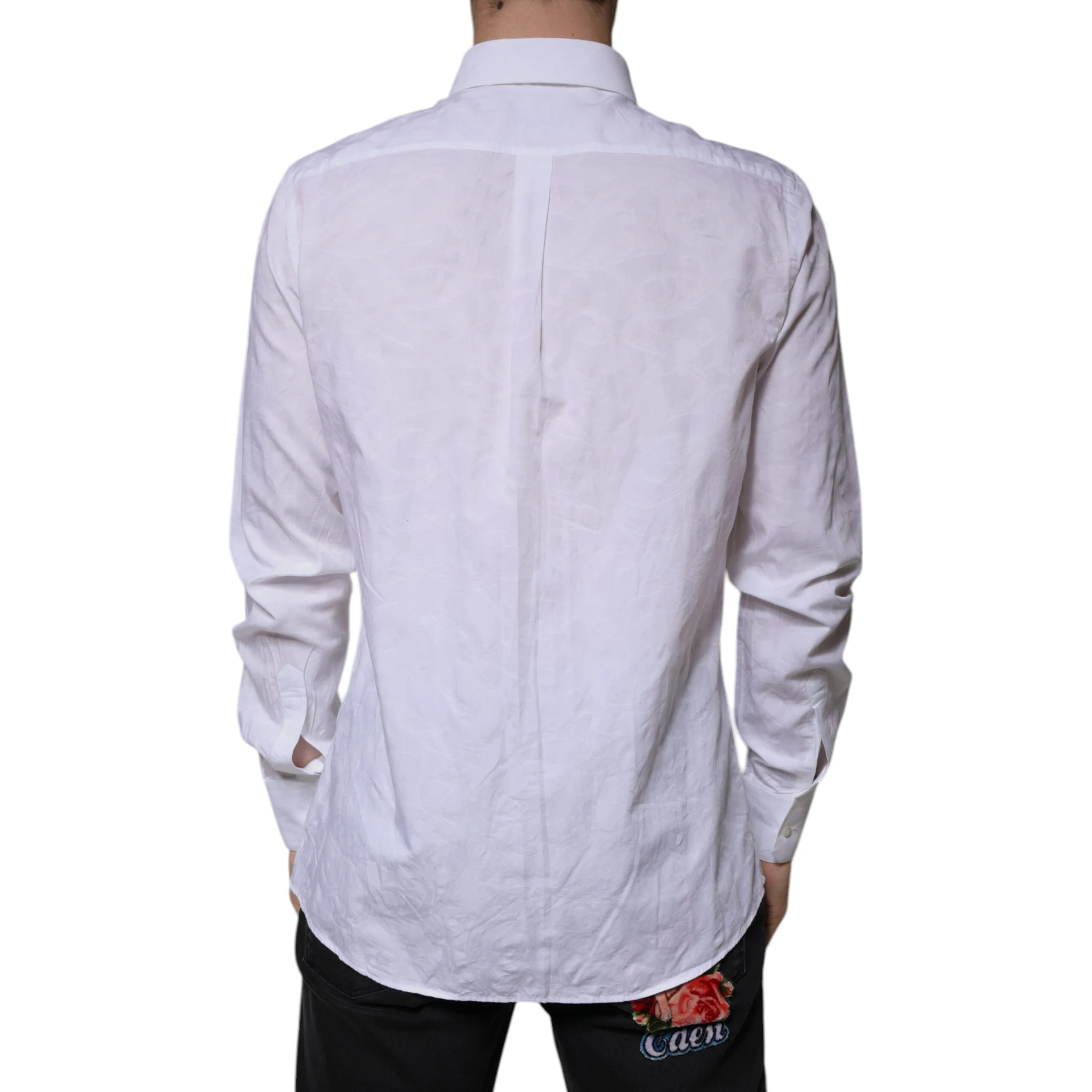 White Cotton Slim Fit Men MARTINI Dress Shirt