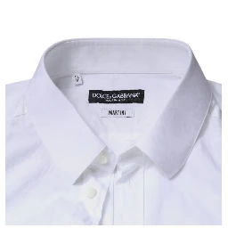White Cotton Slim Fit Men MARTINI Dress Shirt