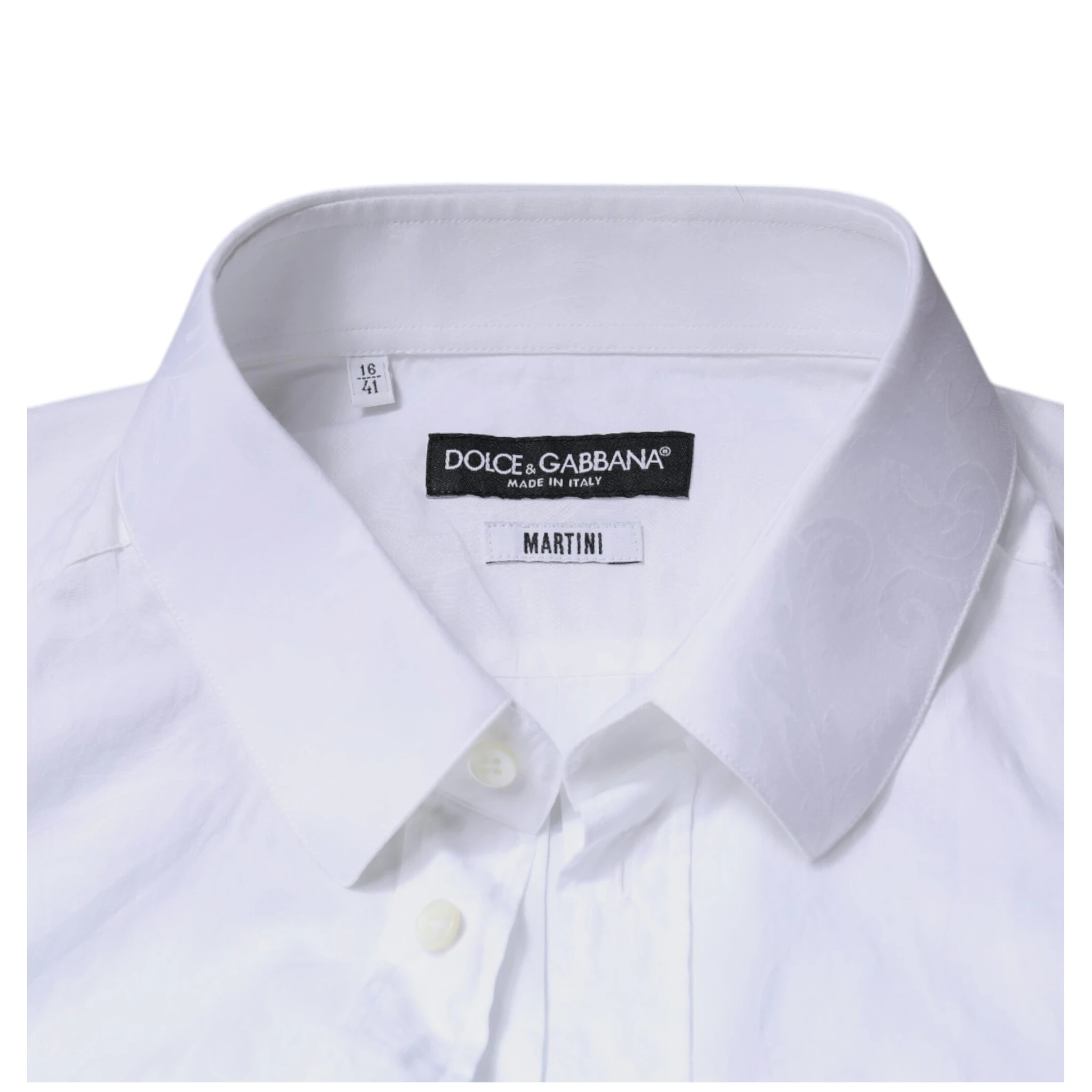 White Cotton Slim Fit Men MARTINI Dress Shirt