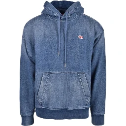 Blue Cotton Hoodie