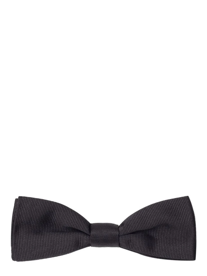 Black Silk Bowtie