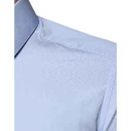 Light Blue Cotton Slim Fit GOLD Dress Shirt