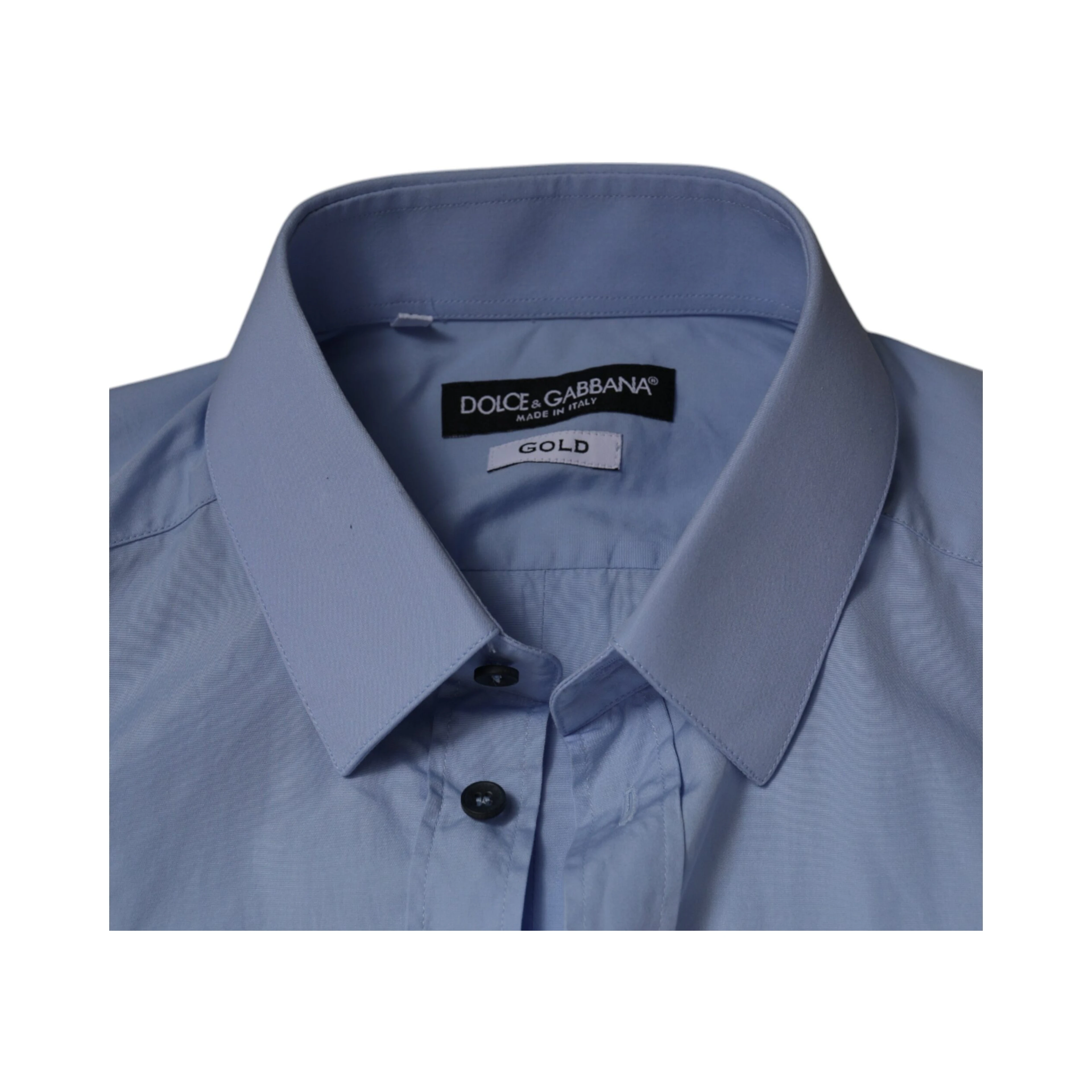 Light Blue Cotton Slim Fit GOLD Dress Shirt