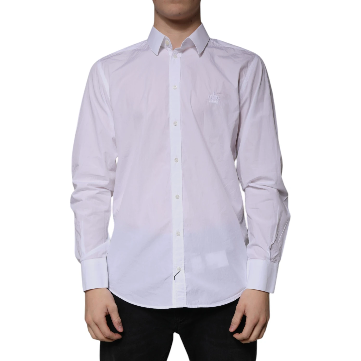 White Cotton Slim Fit MARTINI Men Dress Shirt