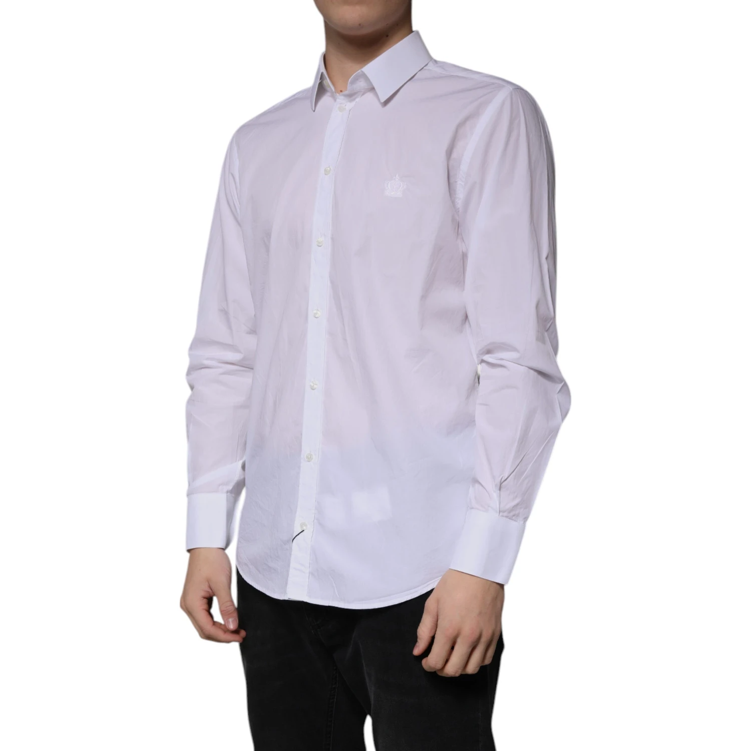 White Cotton Slim Fit MARTINI Men Dress Shirt