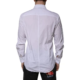 White Cotton Slim Fit MARTINI Men Dress Shirt