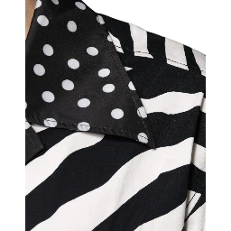 Black White Zebra Button Down Oversize Shirt
