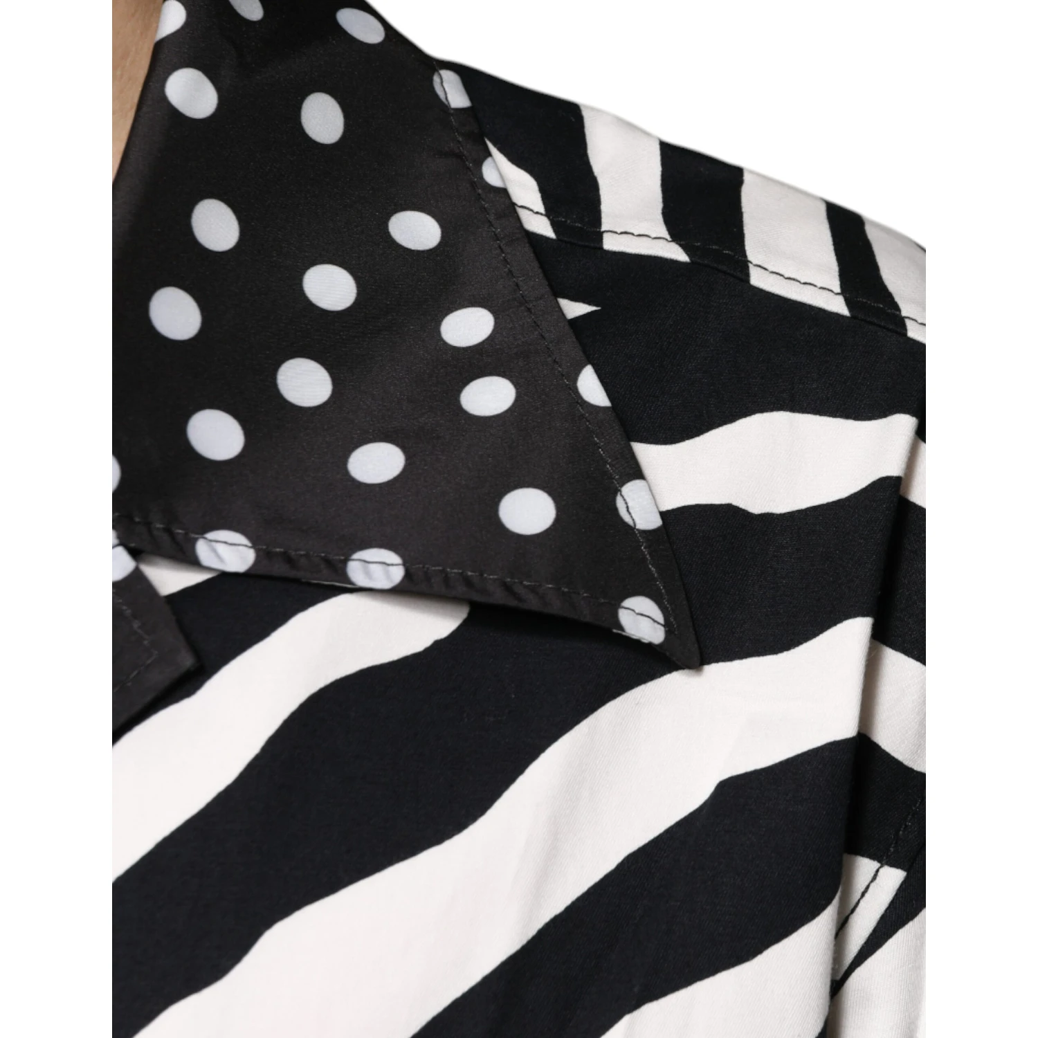 Black White Zebra Button Down Oversize Shirt