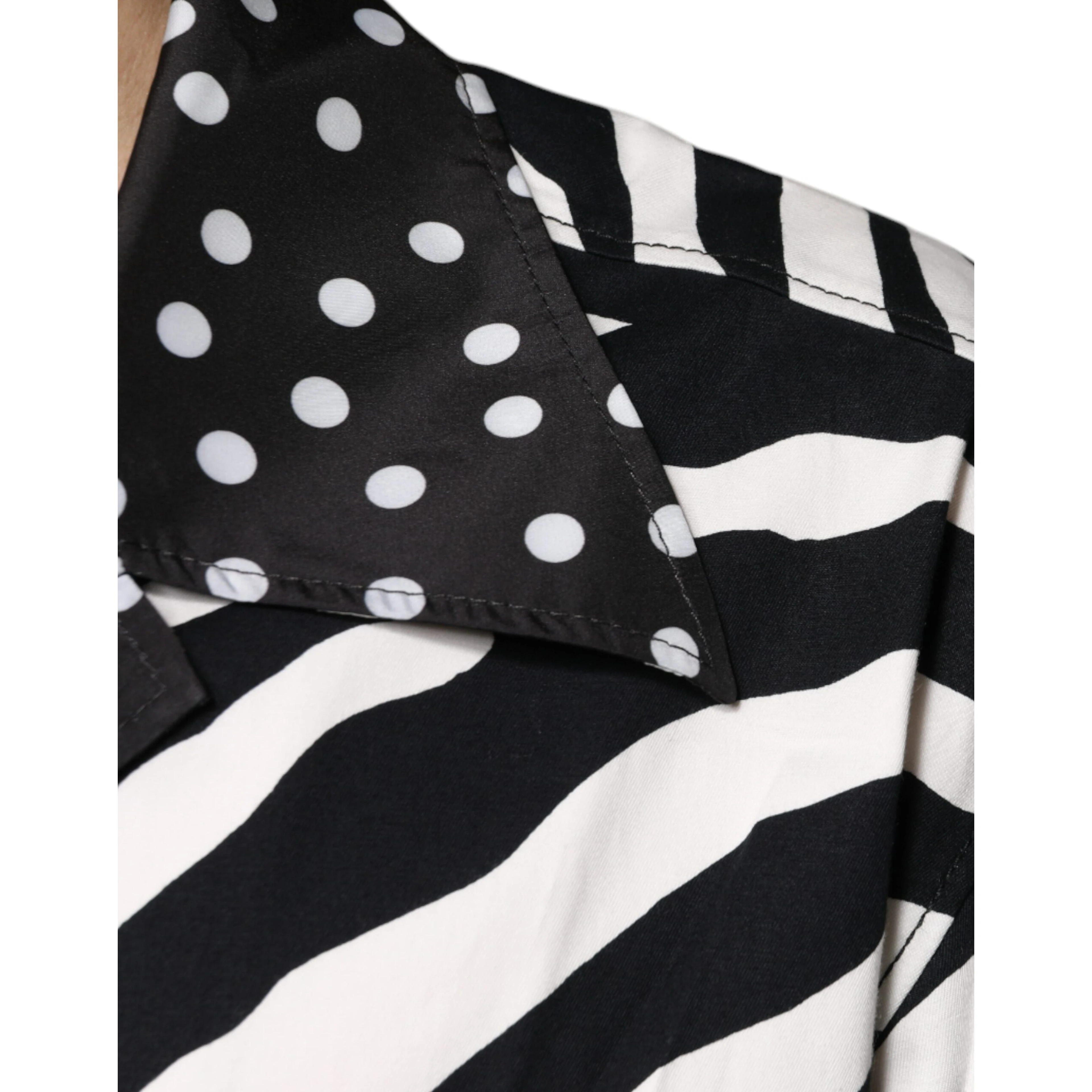 Black White Zebra Button Down Oversize Shirt