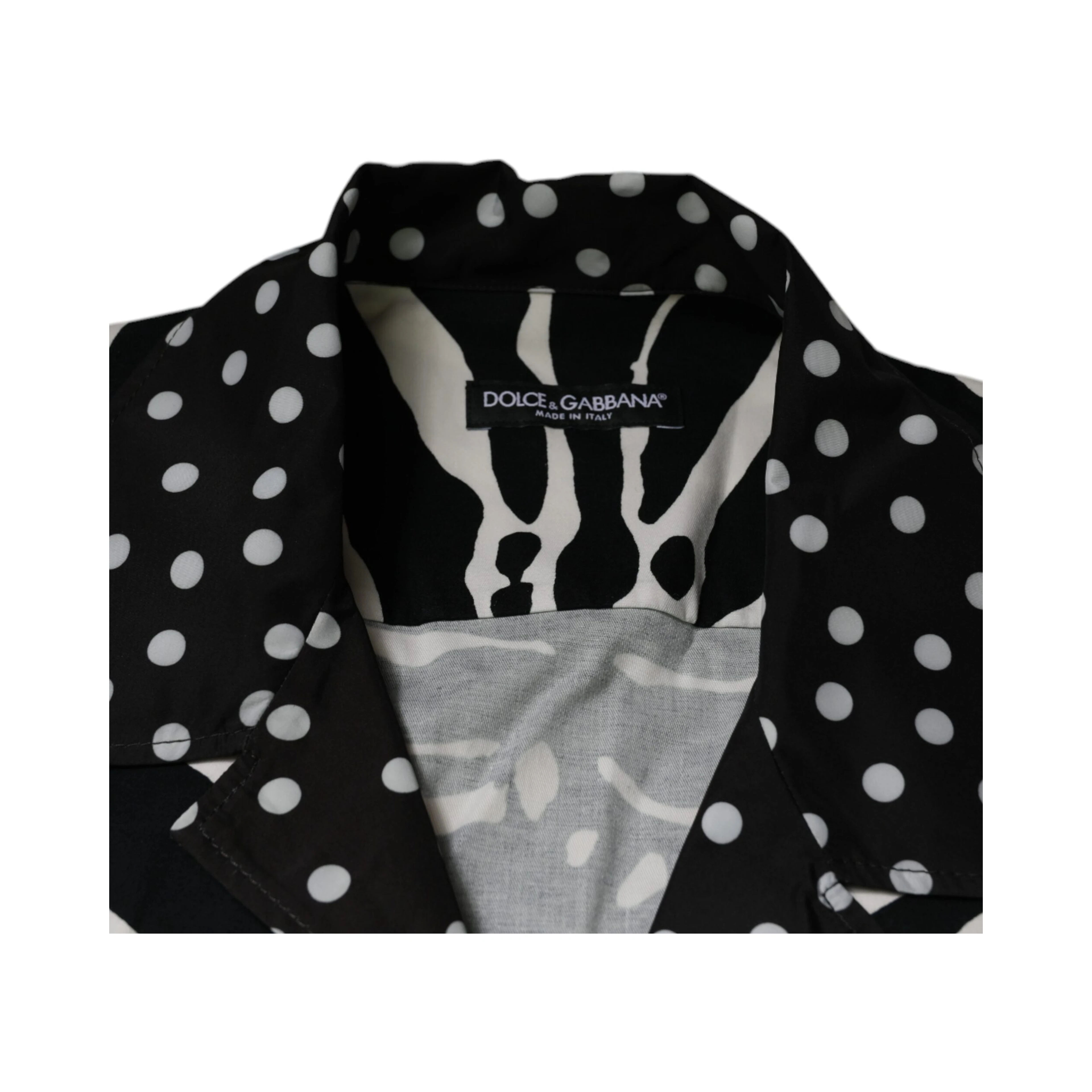 Black White Zebra Button Down Oversize Shirt