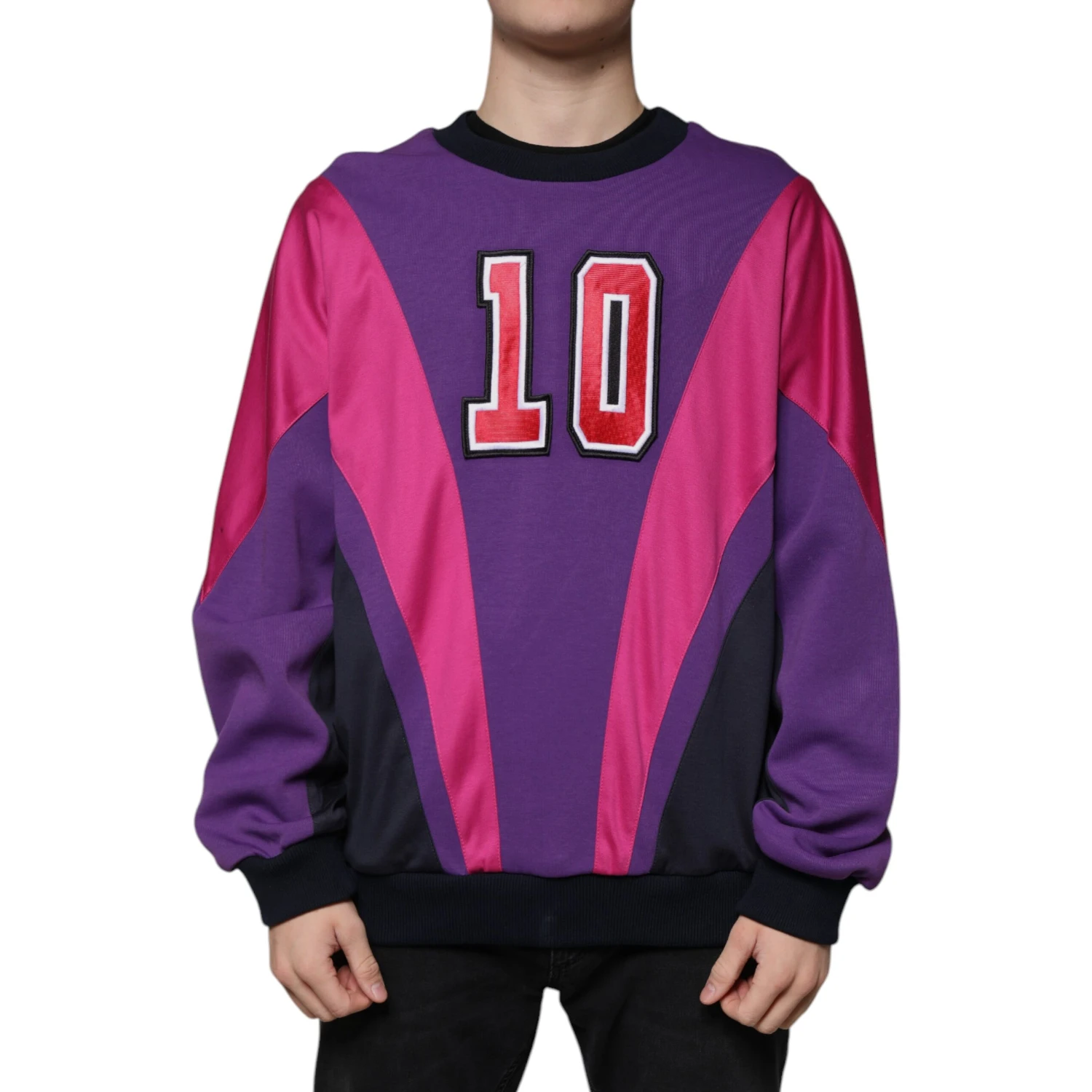 Multicolor Crew Neck Men Sweatshirt Sweater