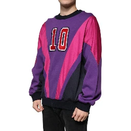 Multicolor Crew Neck Men Sweatshirt Sweater