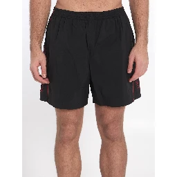 Bermuda shorts with red logo