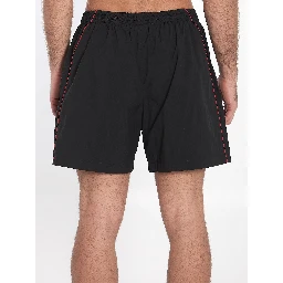 Bermuda shorts with red logo