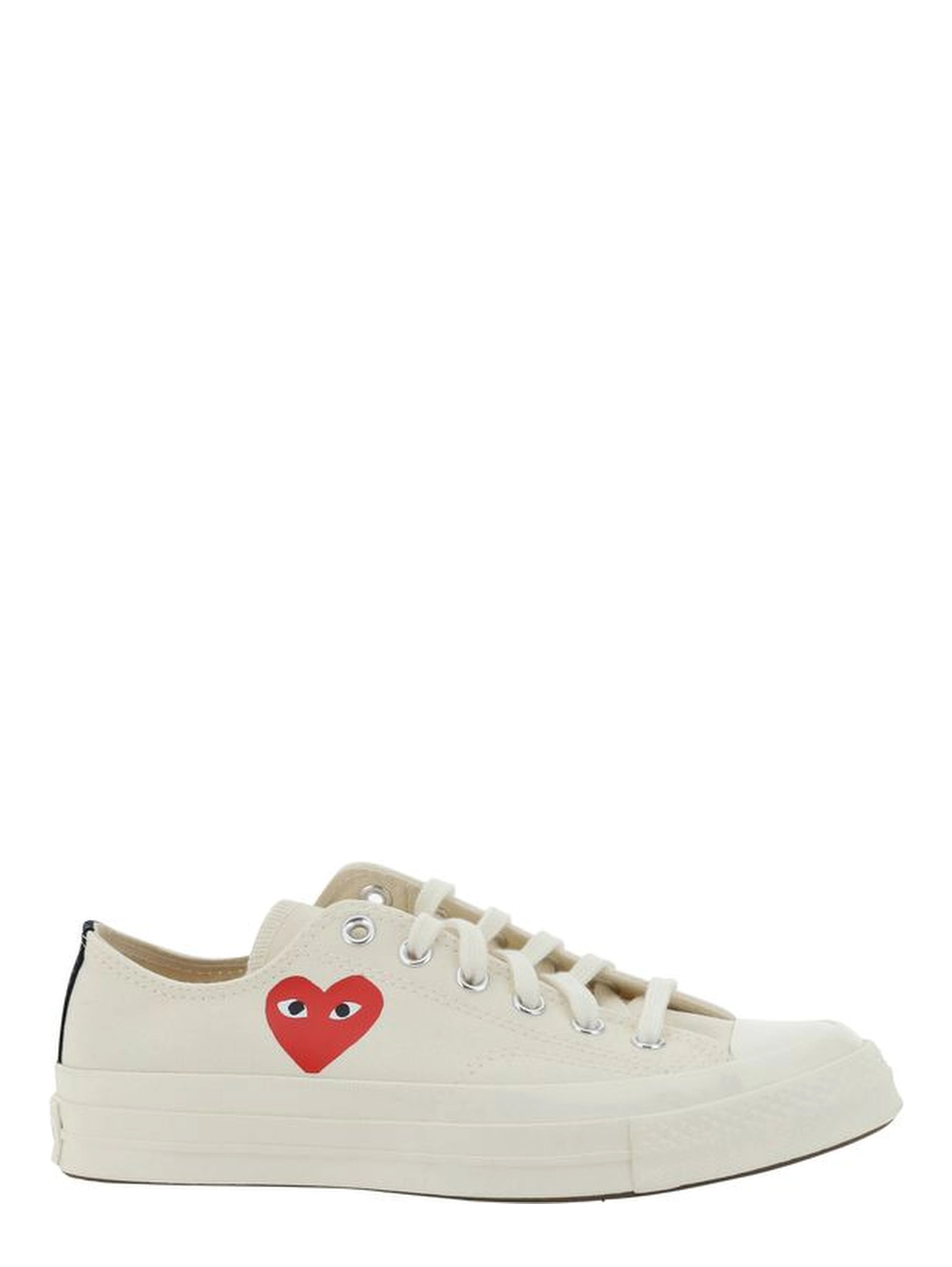 White Rubber Low Top Sneakers