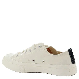 White Rubber Low Top Sneakers