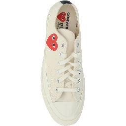 White Rubber Low Top Sneakers
