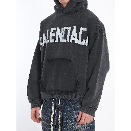 Ripped Pocket Tape Type hoodie