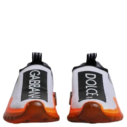 White Orange Slip On Sorrento Sneakers Shoes