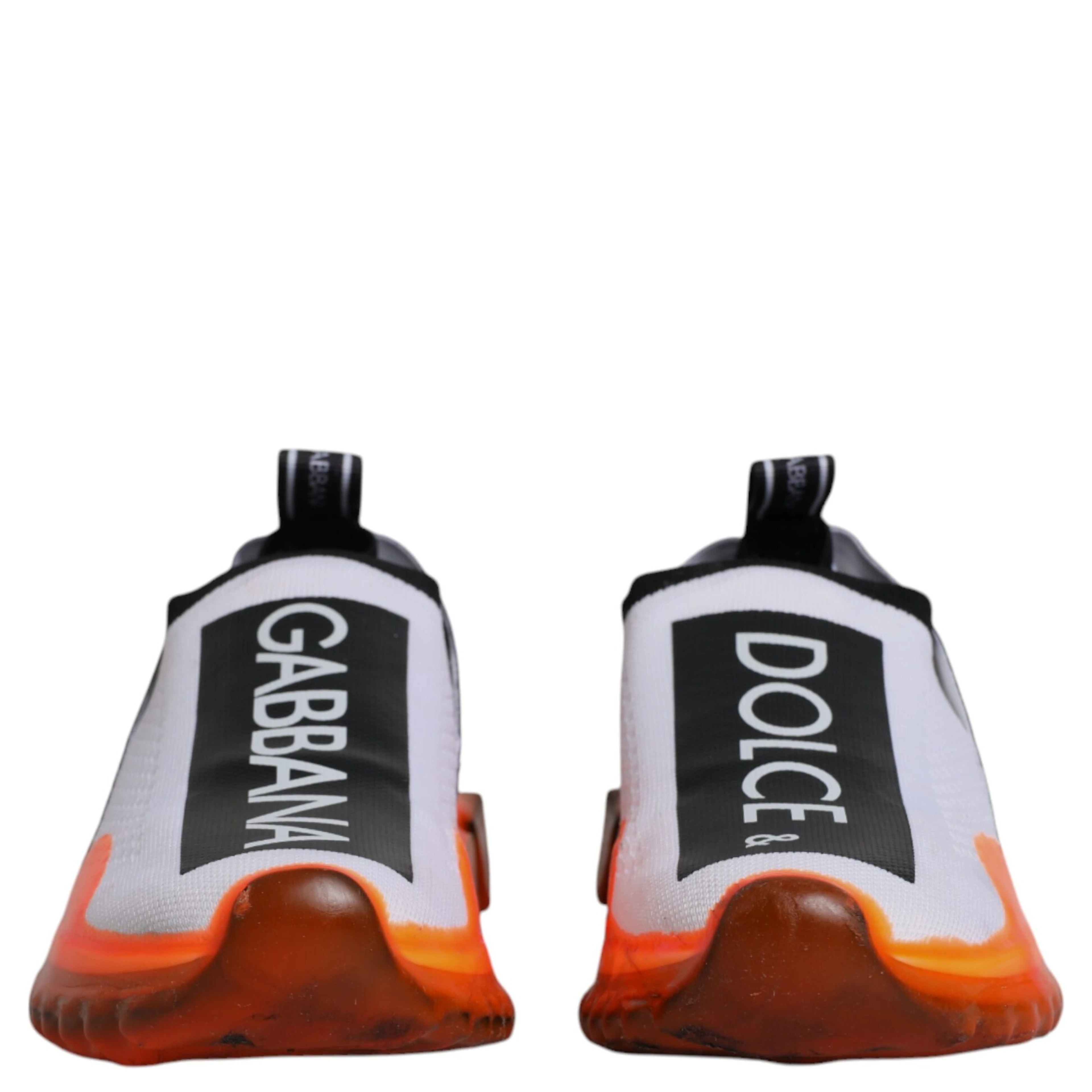 White Orange Slip On Sorrento Sneakers Shoes
