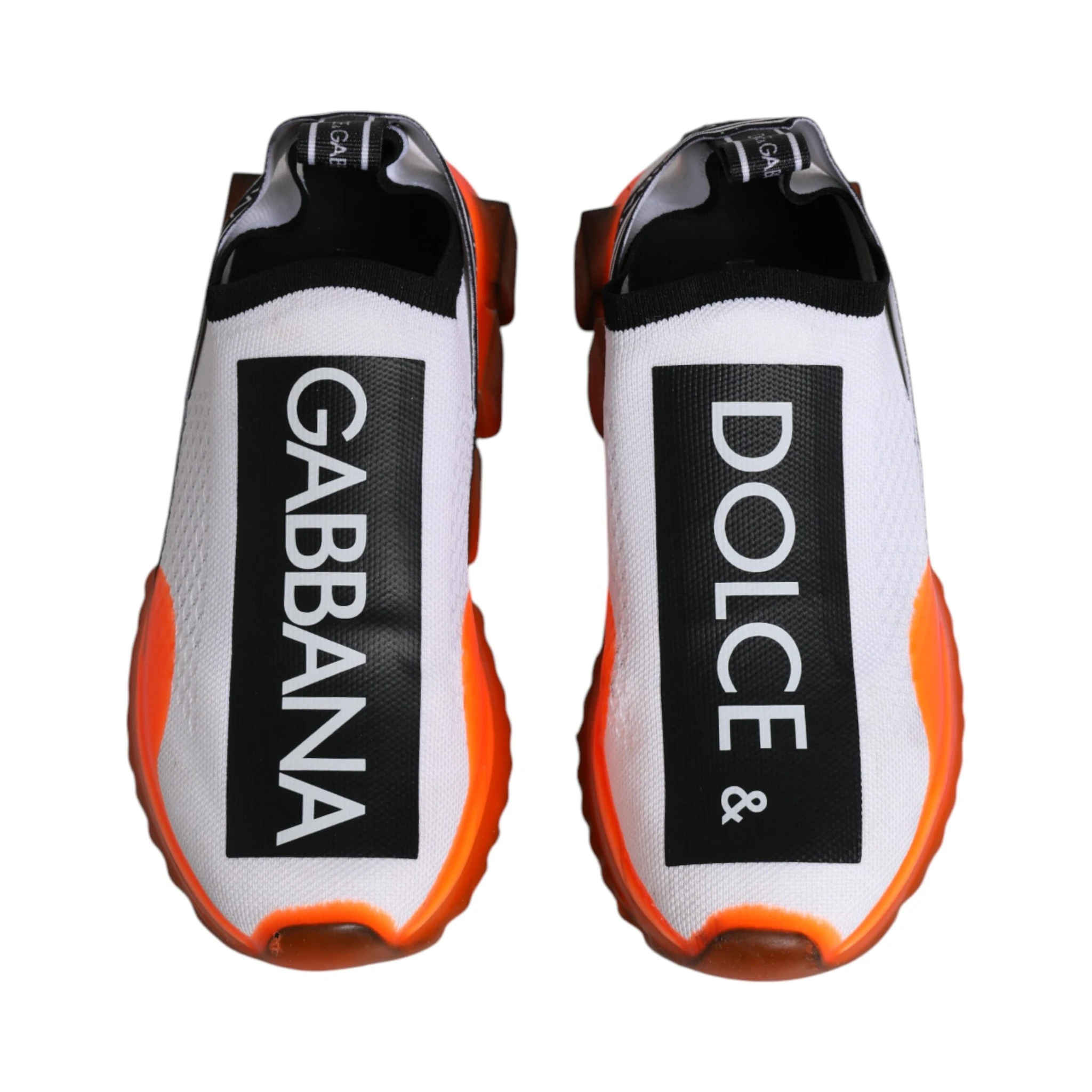White Orange Slip On Sorrento Sneakers Shoes