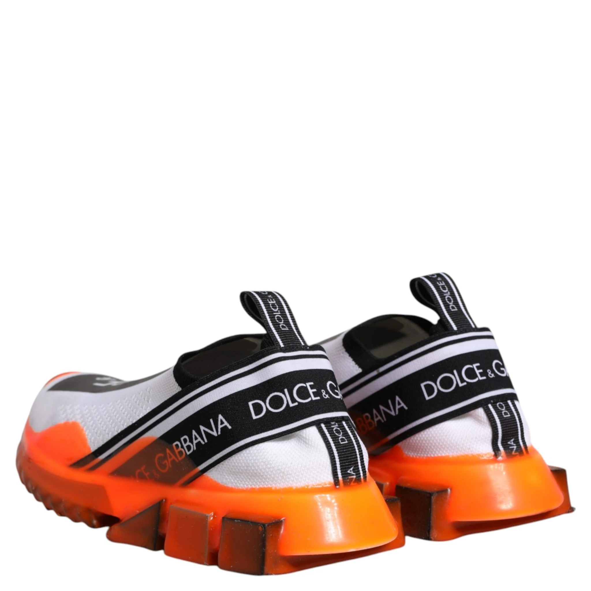 White Orange Slip On Sorrento Sneakers Shoes