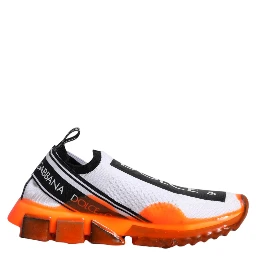 White Orange Slip On Sorrento Sneakers Shoes