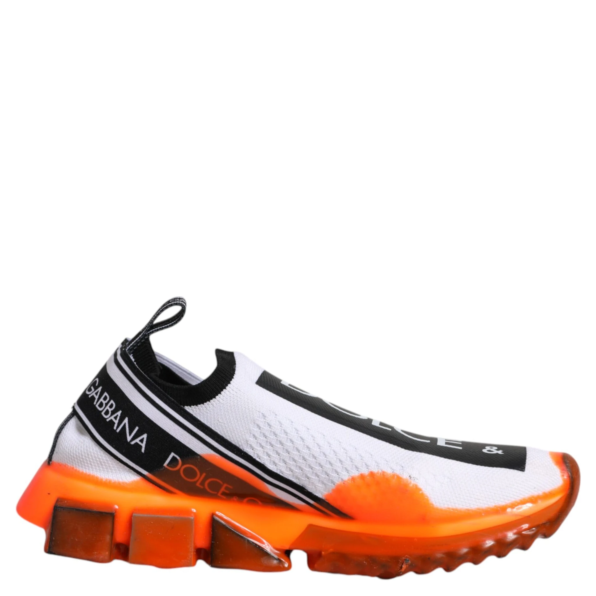 White Orange Slip On Sorrento Sneakers Shoes