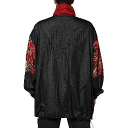 Multicolor Patchwork Men Full Zip Sweater