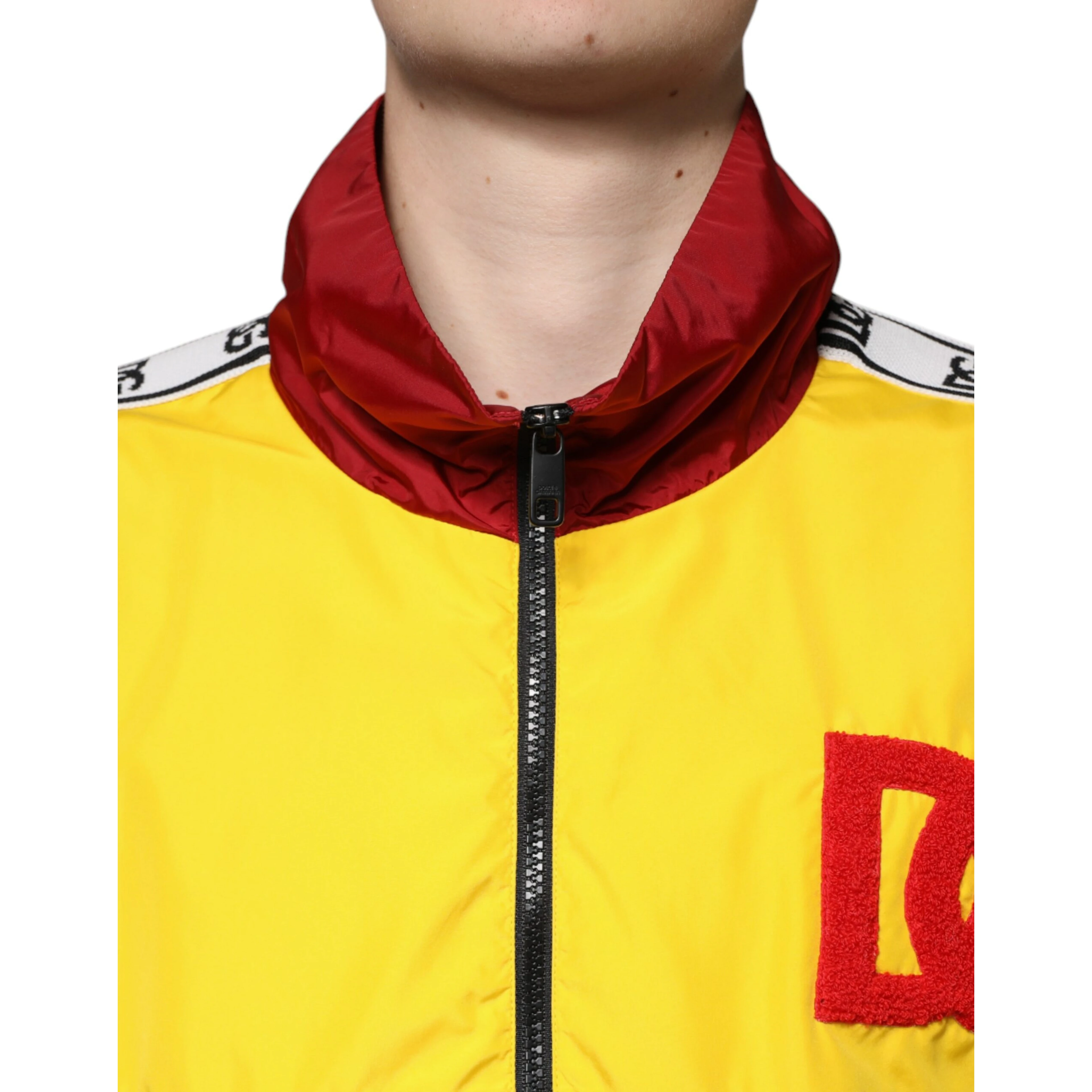 Multicolor Patchwork Men Full Zip Sweater