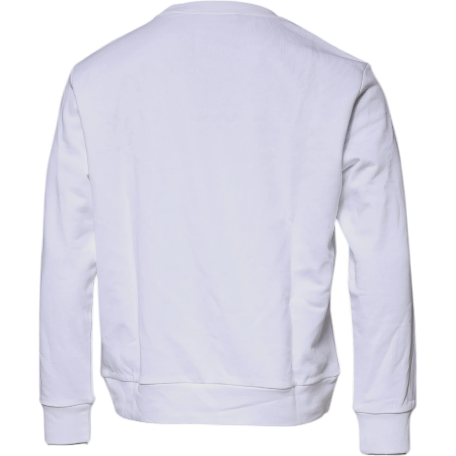 White Medusa Embroidery Crew Neck Pullover Sweater